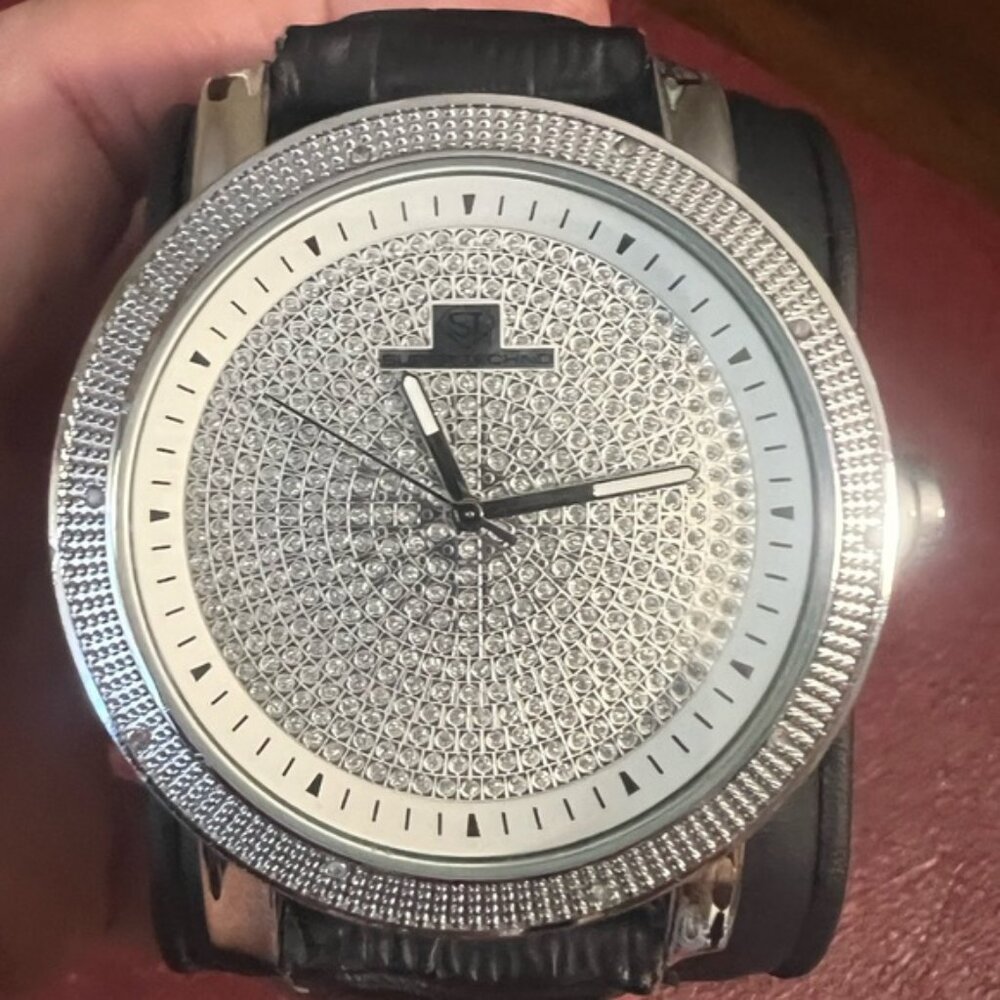 Super Techno Men’s Genuine Diamond Watch